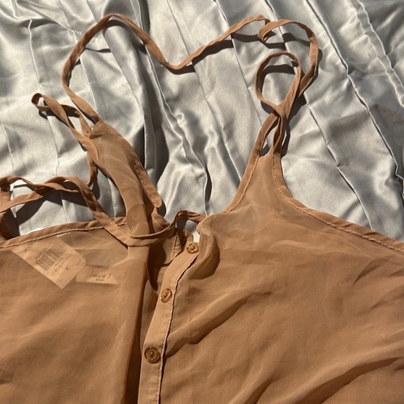 Love J Tan Sheer Crop Top - Picture 2 of 6
